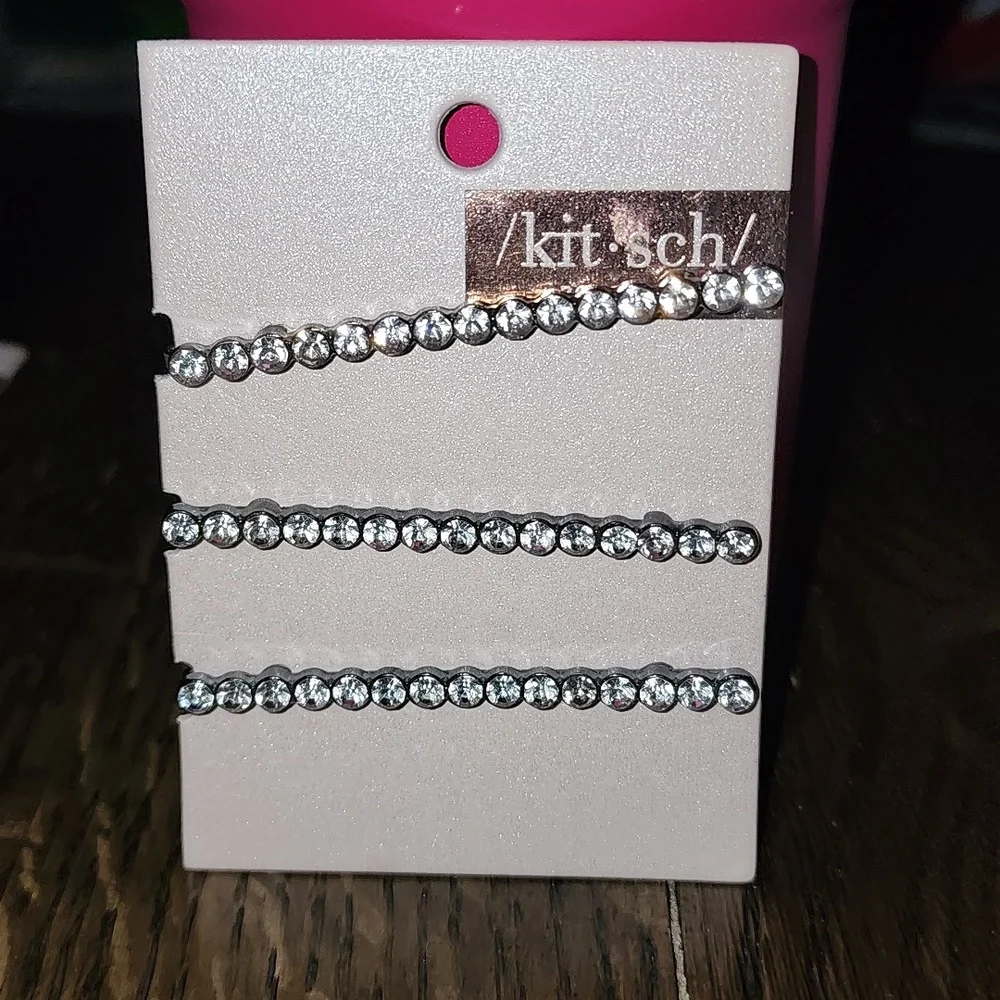 Kitsch Rhinestone Bobby Pins 3 Pack NWT
